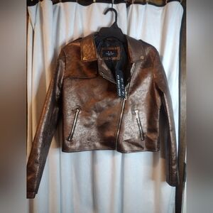 NEW, NWT, LA Coalition Faux Leather Bomber Jacket